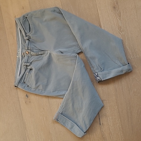 Boden Crop Pants Women's sz 10R Grey/Blue Rolled Hem Capri Pants - Picture 1 of 10